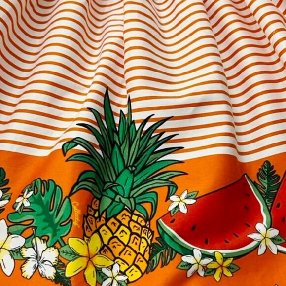 Collectif Retro Swing Skirt Striped Flowers & Fruit Rockabilly XXS - Picture 4 of 6